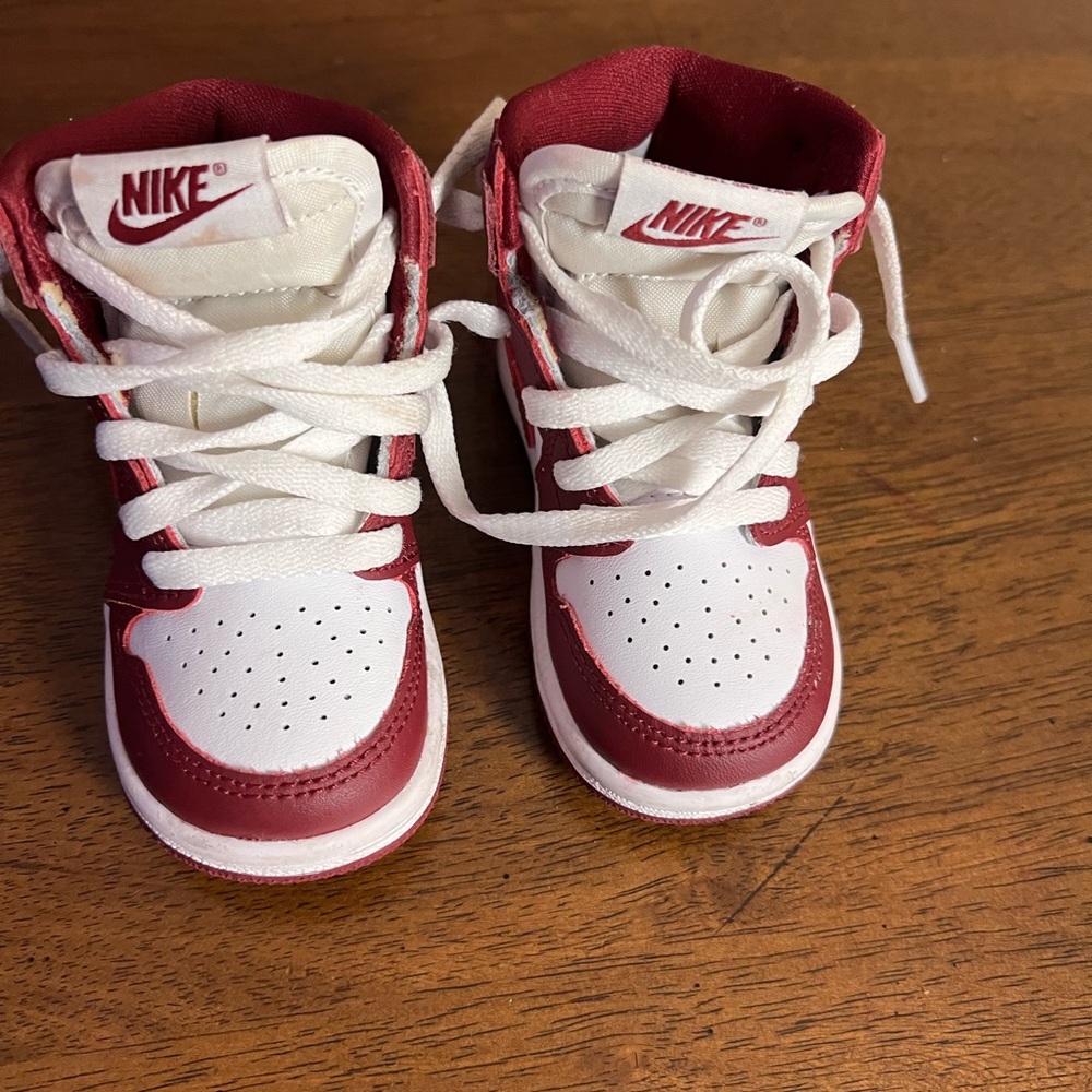Cute Deep Red baby Sneakers